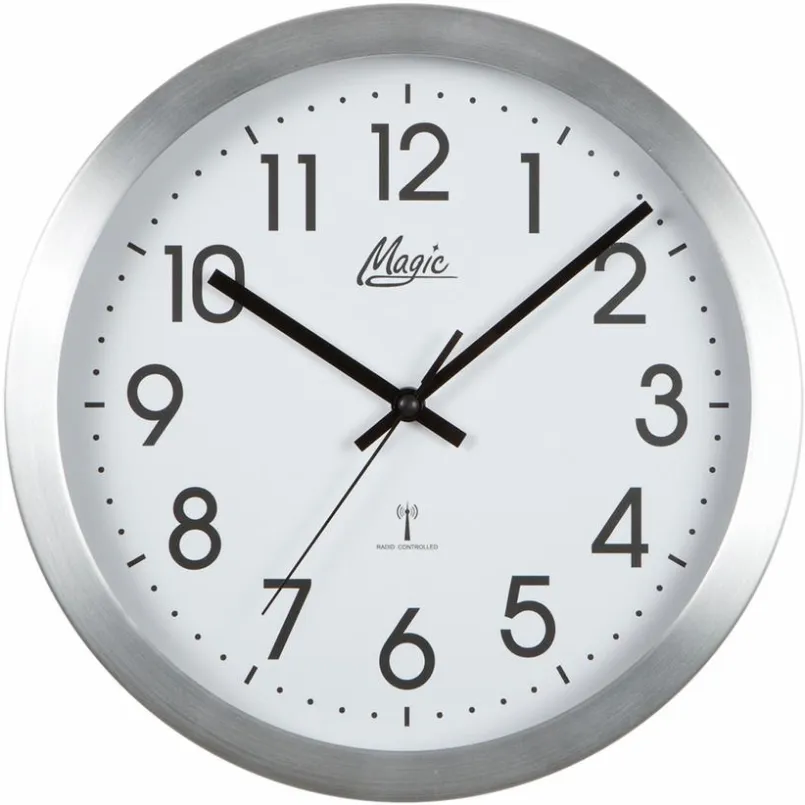 Paragon (Atlanta) Wanduhren-Funkwanduhr 4492 M Ø 30 cm Silber