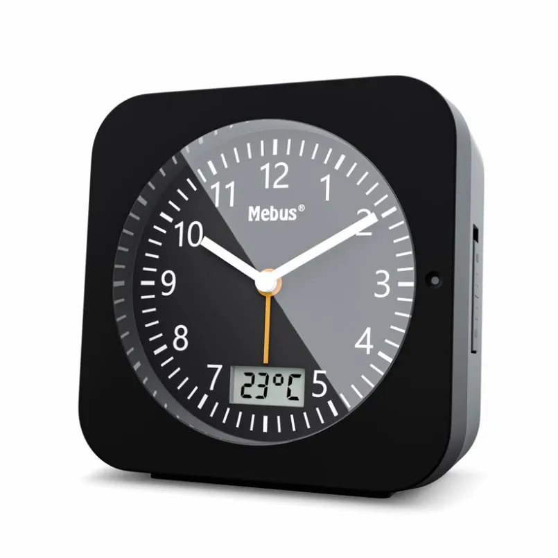 Wecker|Mebus Funkwecker 25609 Schwarz