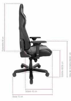 Bürostühle|DXRacer Gamingstuhl DX-Racer Schwarz / Grau