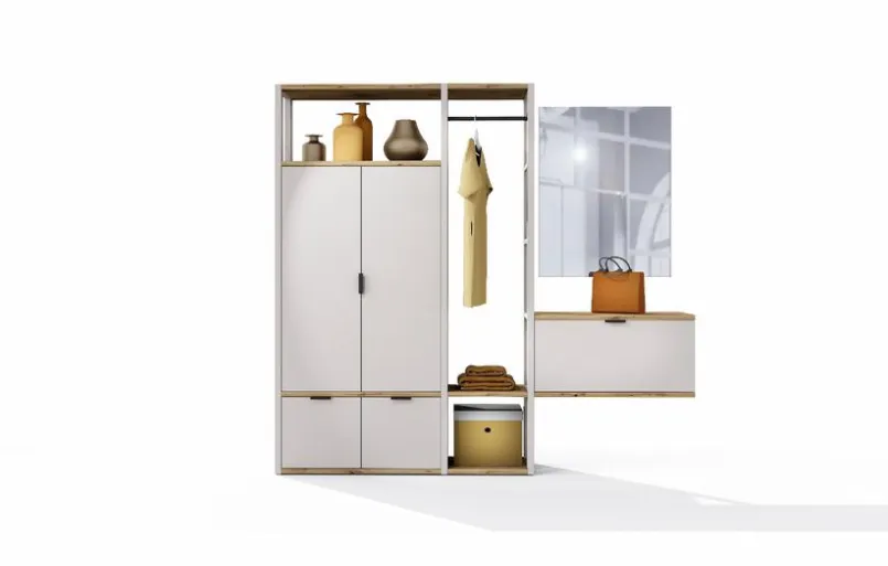 Garderoben-Komplettsets|Mäusbacher Garderobe Padua Eiche / Grau