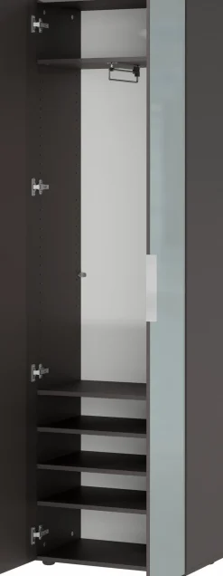 Garderobenschränke|Germania Garderobenschrank Genova Silbergrau