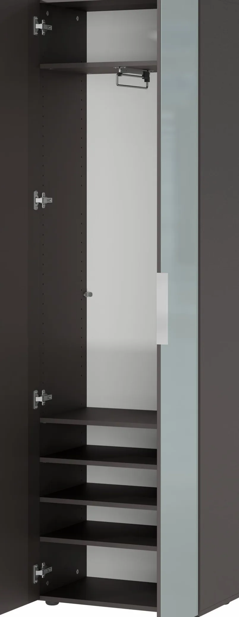 Garderobenschränke|Germania Garderobenschrank Genova Silbergrau