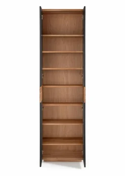 Garderobenschränke|Gradel Garderobenschrank Riva Eiche / Weißglas