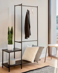 Garderobenständer & -Haken|Praktisch Im Schlafzimmer|Kave Home Garderobenständer Galatia Schwarz
