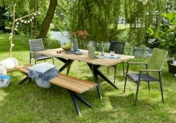 Gartenbänke|Balkonbänke|Musterring Gartenbank Rotterdam 220 x 40 cm Teak