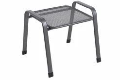 MWH Gartenhocker Und Fußablagen-Gartenhocker Savoy Silber