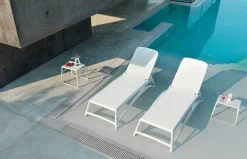Loungeliegen|Gartenliegen|Nardi Gartenliege Atlantico Weiß