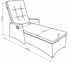 Gartenliege Deluxe Lounge Grau< Hot