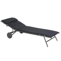 Gartenliegen|Balkonliegen|Lafuma Mobilier Gartenliege Miami II Dark Grey
