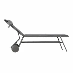 Gartenliegen|Balkonliegen|Lafuma Mobilier Gartenliege Miami II hoch Silver