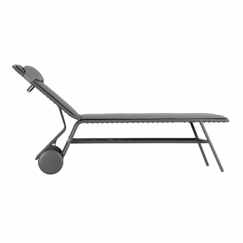 Gartenliegen|Balkonliegen|Lafuma Mobilier Gartenliege Miami II hoch Silver