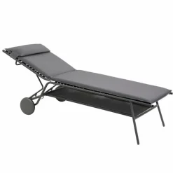 Gartenliegen|Balkonliegen|Lafuma Mobilier Gartenliege Miami II hoch Silver