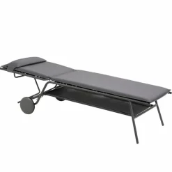 Gartenliegen|Balkonliegen|Lafuma Mobilier Gartenliege Miami II hoch Silver