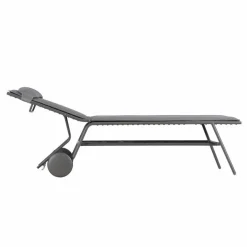 Gartenliegen|Balkonliegen|Lafuma Mobilier Gartenliege Miami II hoch Silver