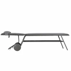 Gartenliegen|Balkonliegen|Lafuma Mobilier Gartenliege Miami II hoch Silver