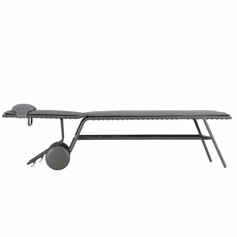 Gartenliegen|Balkonliegen|Lafuma Mobilier Gartenliege Miami II hoch Silver
