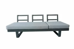 Loungeliegen|Gartenliegen| Gartenliegen Set Flin 2 tlg. Grau