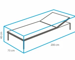 Schutzhüllen|Winza Outdoor Covers Gartenliege-Schutzhülle 75 x 40 x 200 cm Grau