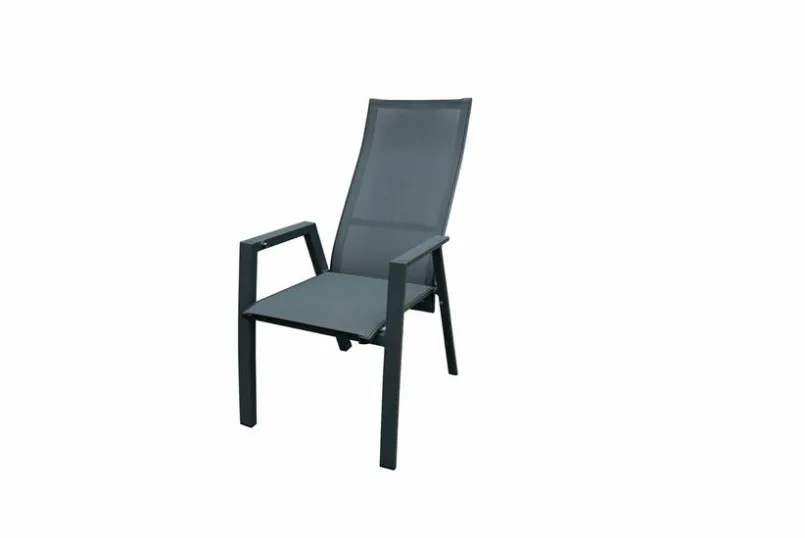 Gartenmöbel-Sets-Gartenmöbel Set Deluxe Alu 7tlg. Schwarz