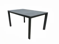 Gartenmöbel-Sets-Gartenmöbel Set Deluxe Alu 7tlg. Schwarz
