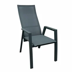 Loungesessel|Gartenstühle| Gartensessel Deluxe Alu Schwarz