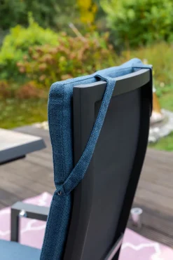Loungesessel|Gartenstühle| Gartensessel Deluxe Alu Schwarz
