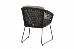 4 SEASONS OUTDOOR Loungesessel|Gartenstühle-Gartensessel Mila, Edelstahl/Rope Anthrazit