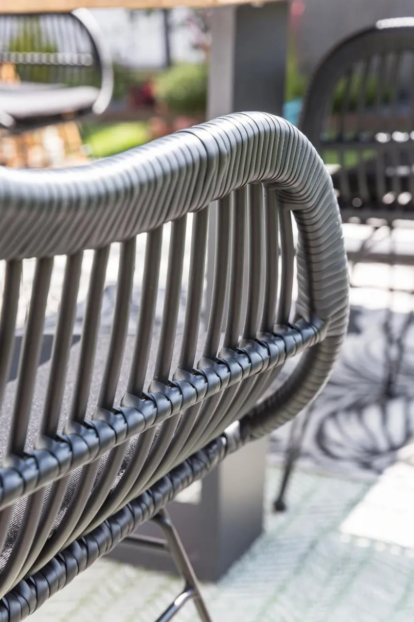 Loungesessel|Gartenstühle| Gartensessel Tonga, PE-Geflecht Schwarz