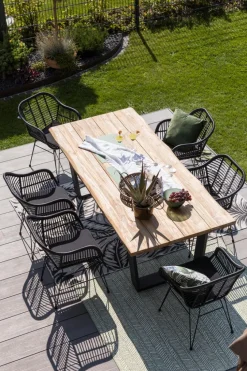 Loungesessel|Gartenstühle| Gartensessel Tonga, PE-Geflecht Schwarz