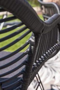 Loungesessel|Gartenstühle| Gartensessel Tonga, PE-Geflecht Schwarz