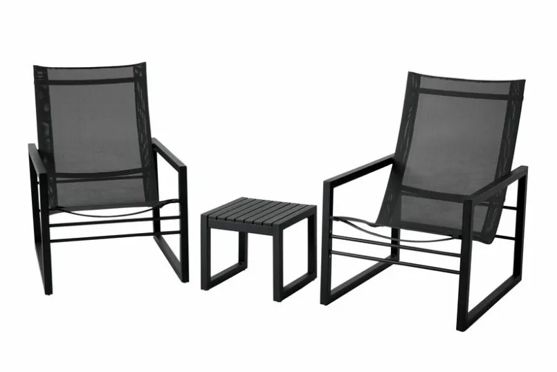 Loungesessel|Gartenstühle|Brafab Gartensessel Vevi Schwarz