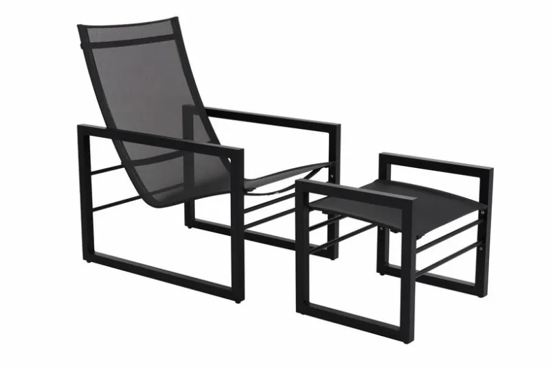 Loungesessel|Gartenstühle|Brafab Gartensessel Vevi Schwarz