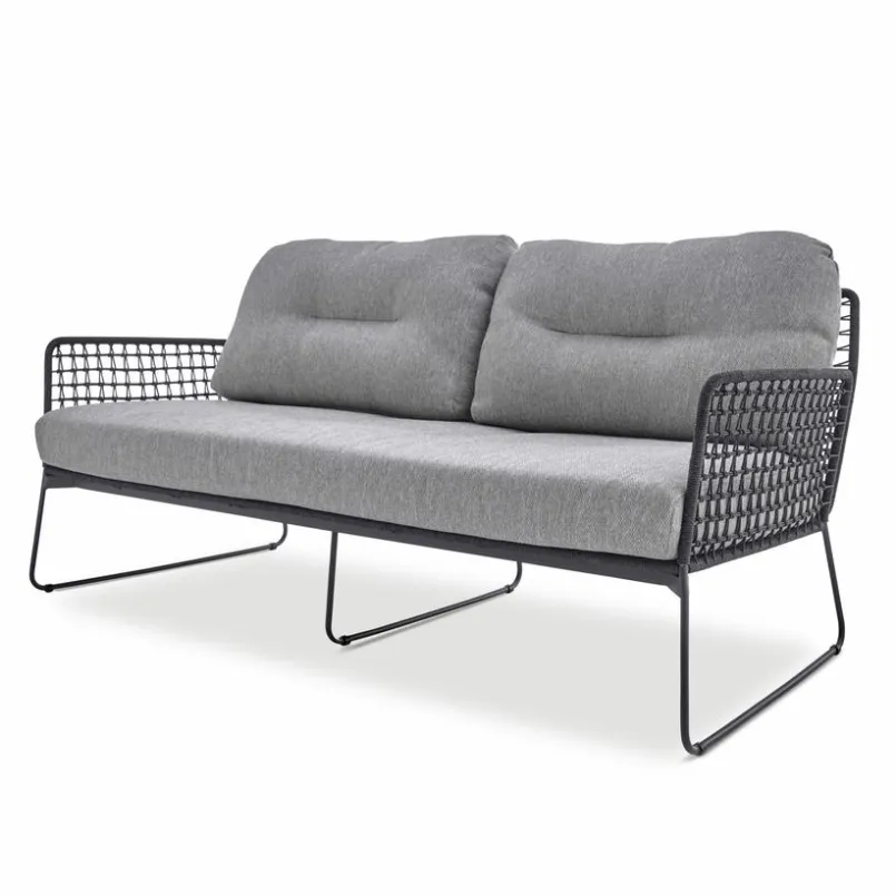 Gartenstühle|Gartensessel|idyl Gartensofa Etna Anthrazit