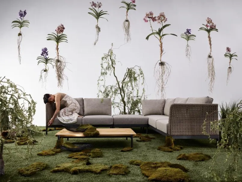 idyl Gartensofas|Loungesofas-Gartensofa Setja 3-Sitzer Grau