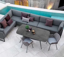Gartensofas|Loungesofas|Cane-line Gartensofa-Modul Flex Einzelmodul Grau