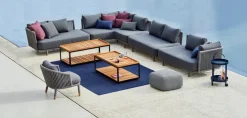 Cane-line Gartensofas|Loungesofas-Gartensofa-Modul Moments, Rope Grau