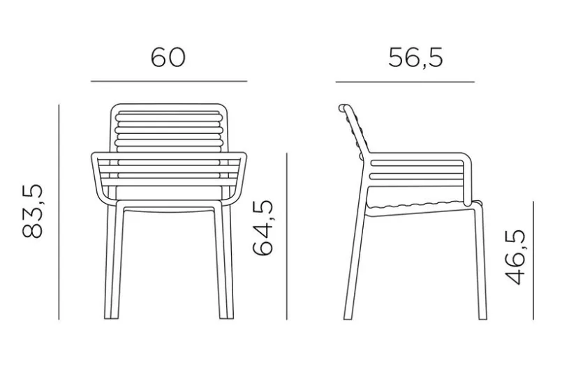 Gartenstühle|Nardi Gartenstuhl Doga Hellbraun