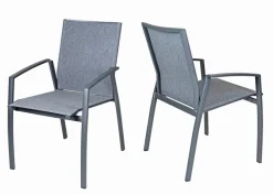 sitMOBILIA Gartenstühle-Gartenstuhl stapelbar Limbo Grau