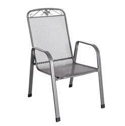 Gartenstühle|MWH Gartenstuhl stapelbar Savoy Silber