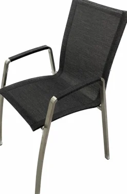 sitMOBILIA Gartenstühle-Gartenstuhl stapelbar Tinto Hochlehner Schwarz