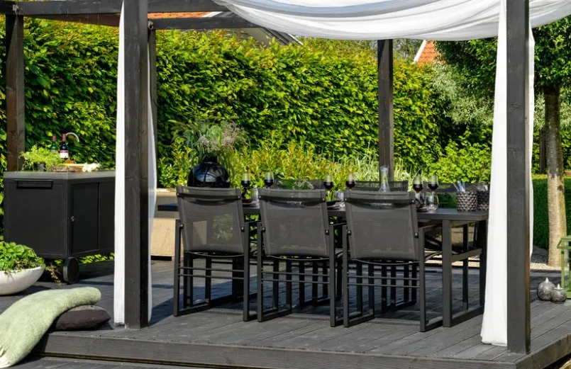 Gartenstühle|Brafab Gartenstuhl Vevi Schwarz