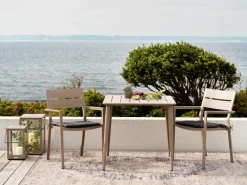 Gartentische|Brafab Gartentisch Nimes 78 x 78 cm Khaki
