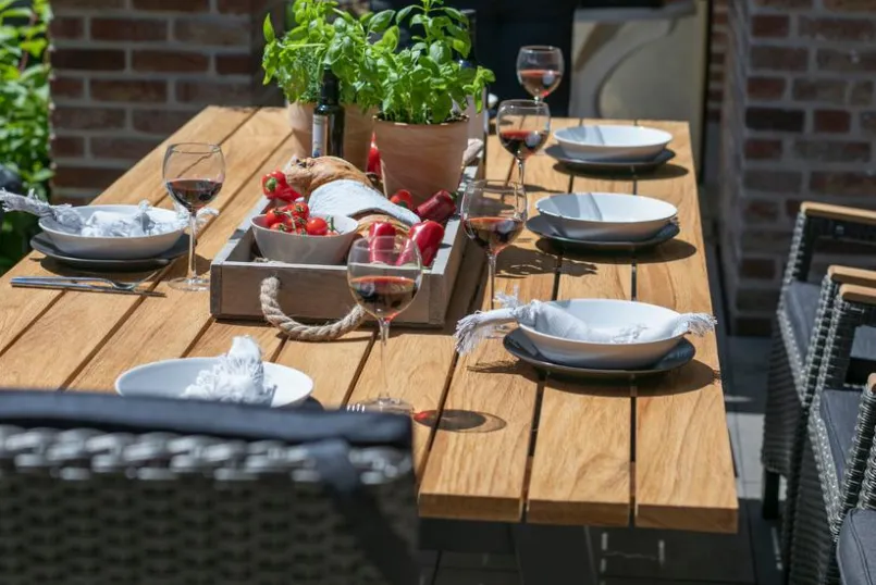 Gartentische| Gartentisch Vermont 240 x 100 cm Teak