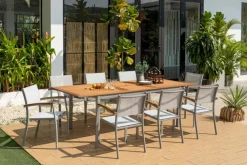 Gartentisch ausziehbar Kingsbury 180 x 100 cm< Sale