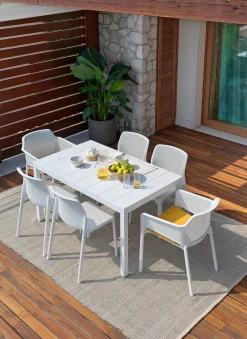 Gartentische|Nardi Gartentisch ausziehbar Rio 140/210 x 85cm Weiß