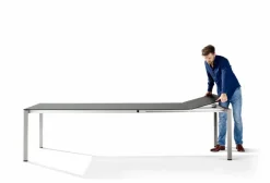 Gartentische|sieger Gartentisch ausziehbar Vivodur 165/225/285 x 95 cm Grau