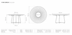 HOUE Gartentische-Gartentisch Circle Ø 150 cm Bambus