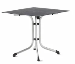 sieger Balkontische|Gartentische-Gartentisch klappbar Polytec 80 x 80 cm Dunkelgrau