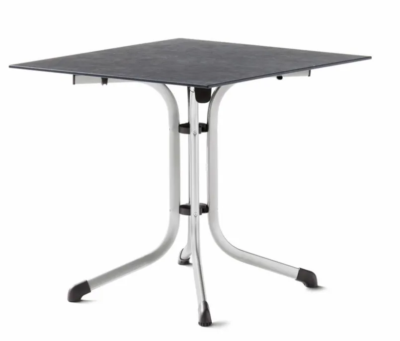 sieger Balkontische|Gartentische-Gartentisch klappbar Polytec 80 x 80 cm Dunkelgrau