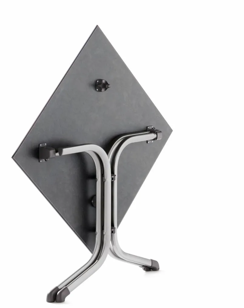 sieger Balkontische|Gartentische-Gartentisch klappbar Polytec 80 x 80 cm Dunkelgrau